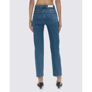 Re/Done High-Rise Stovepipe Jeans Size 28 Vintage Faded Blue Button Fly